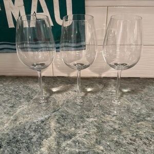 Never used Set of 3 tall wine glasses